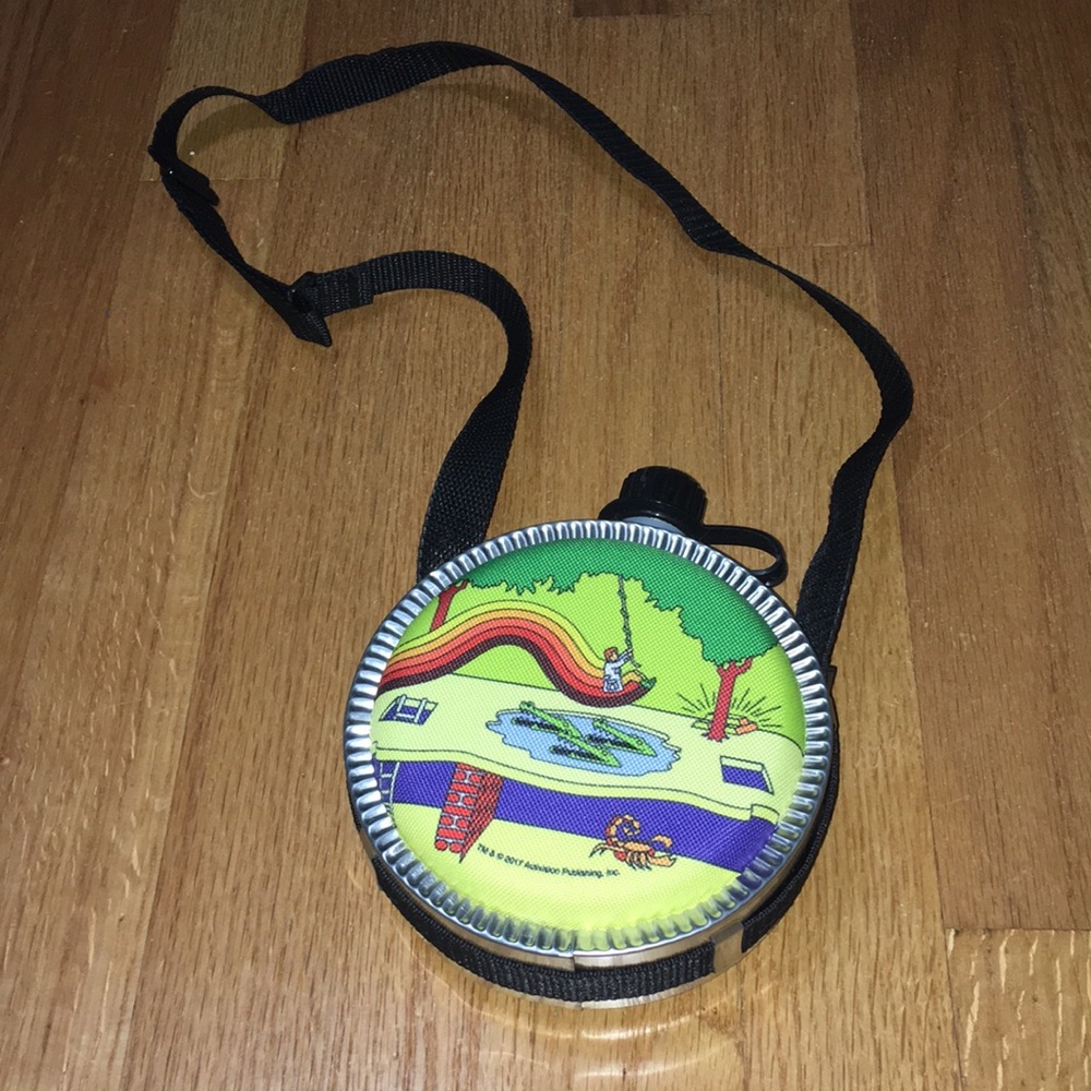 Pitfall arcade video game canteen water bottle
